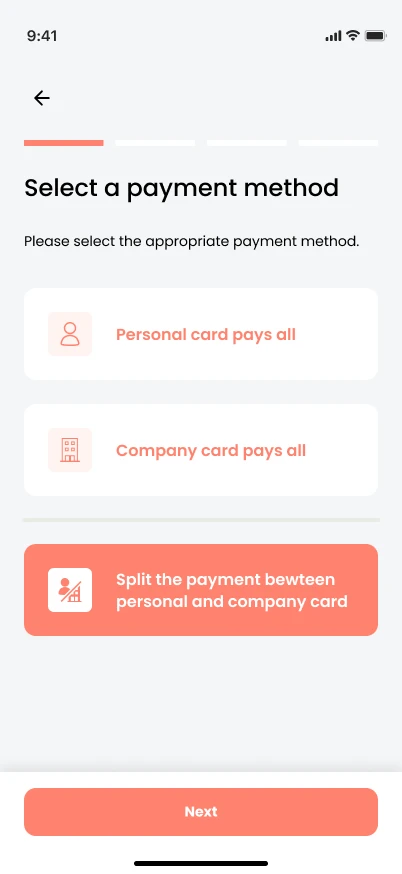 Choosing how to pay