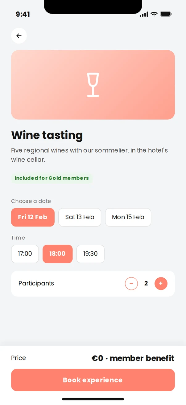 Booking a wine tasting